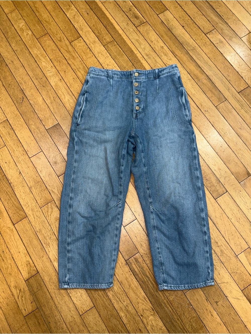 Woman’s Free People denim jean bottom pants